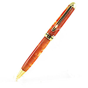 Orange Swirl Resin Pen